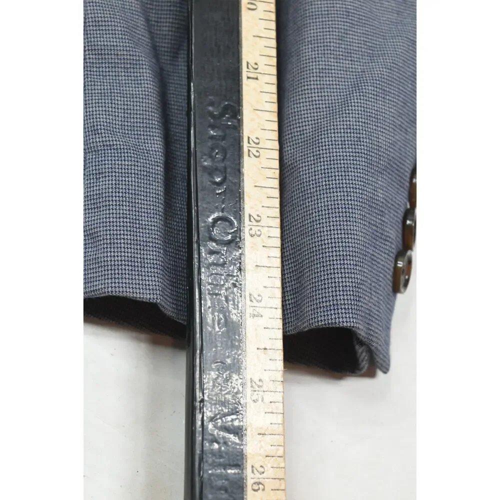 J.Crew Blazer Mens XS Blue Nailhead Cotton Stretch Two-Button Slim Fit